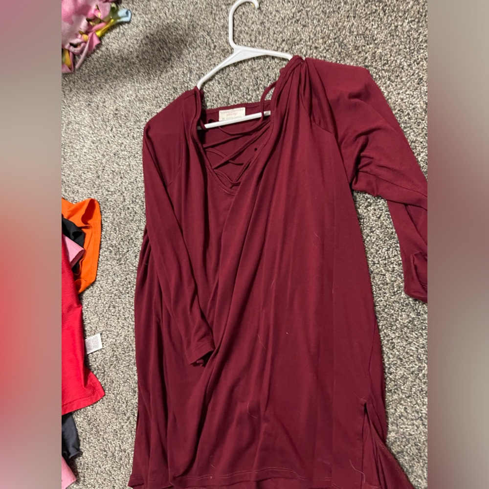 Maroon dress shirt
